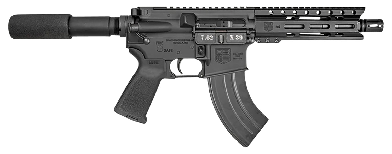 Diamondback DB1912O001 DB15  7.62x39mm 28+1 7", Black, Carbon Lower, 6" M-LOK Handguard, Padded Buffer Tube, Magpul Grip