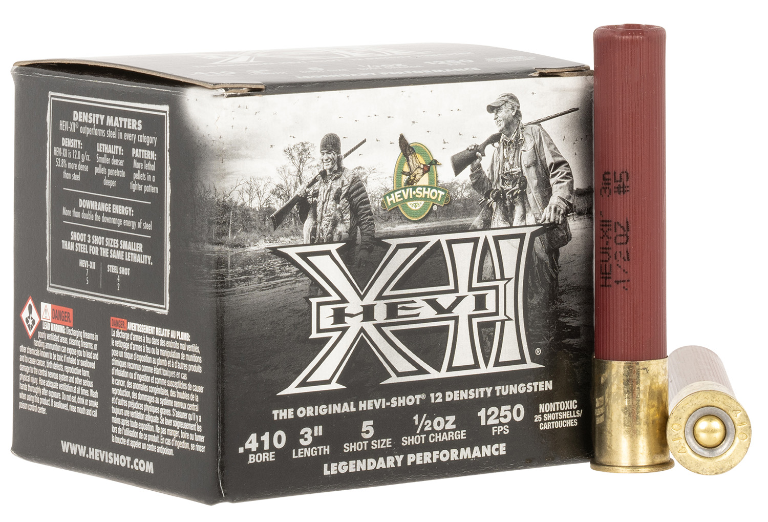 HEVI-Shot HS54105 HEVI-XII  410Gauge 3" 1/2oz Tungsten 5Shot 25 Per Box/5 Case
