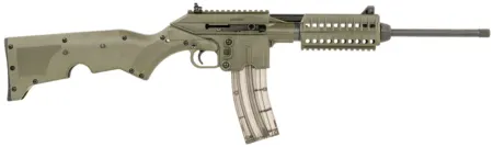 Kel-Tec SU22CAGRN SU22  Full Size 22 LR 26+1 16.10" Black Threaded Barrel, OD Green Picatinny Rail Polymer Receiver, OD Green Synthetic w/Storage Compartment Stock