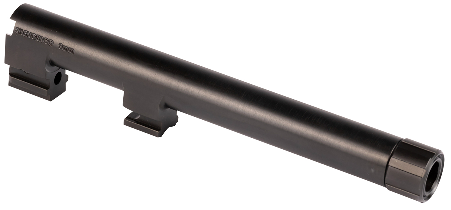 SilencerCo AC2291 Threaded Barrel  5.30" 9mm Luger, Black Nitride Stainless Steel, Fits Beretta 92FS/M92x