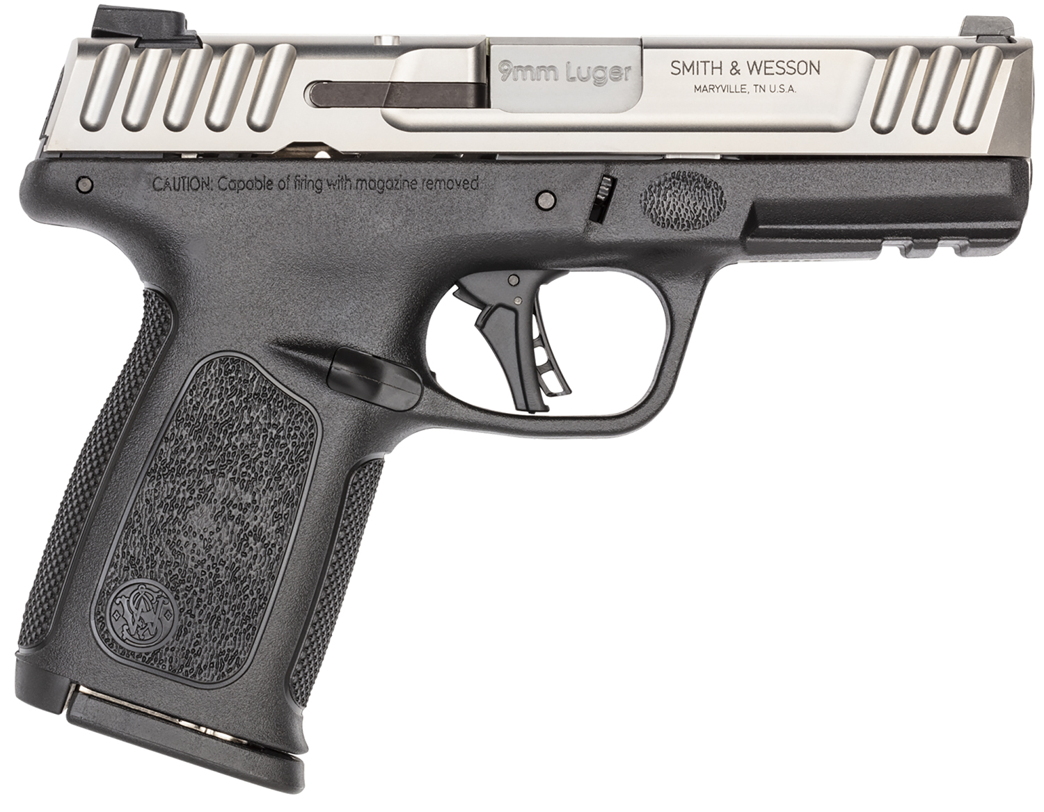 Smith & Wesson 13931 SD9 2.0  Compact Frame 9mm Luger 16+1, 4" Stainless Steel Barrel, Satin Stainless Steel Serrated Slide, Black Polymer Frame w/Picatinny Rail, Black Textured Polymer Grip