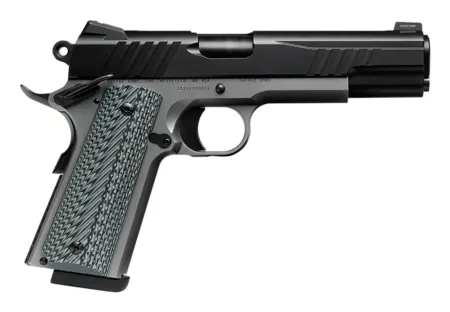 Savage Arms 67206 1911 Government 9mm Luger 10+1 5" Black Stainless Steel Barrel, Black Nitride Serrated Stainless Steel Slide, Stainless Steel Frame w/Beavertail, Black/Gray VZ Grip