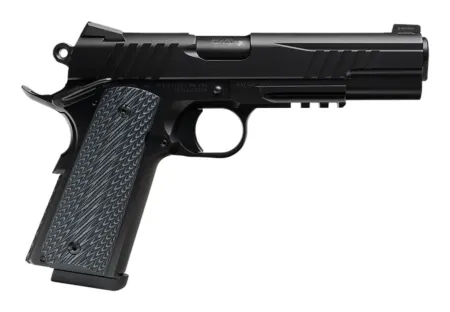 Savage Arms 67211 1911 Government 9mm Luger 10+1 5" Black Stainless Steel Barrel. Black Nitride Serrated Stainless Steel Slide. Black Nitride Stainless Steel Frame w/Picatinny Rail, Black VZ Grip