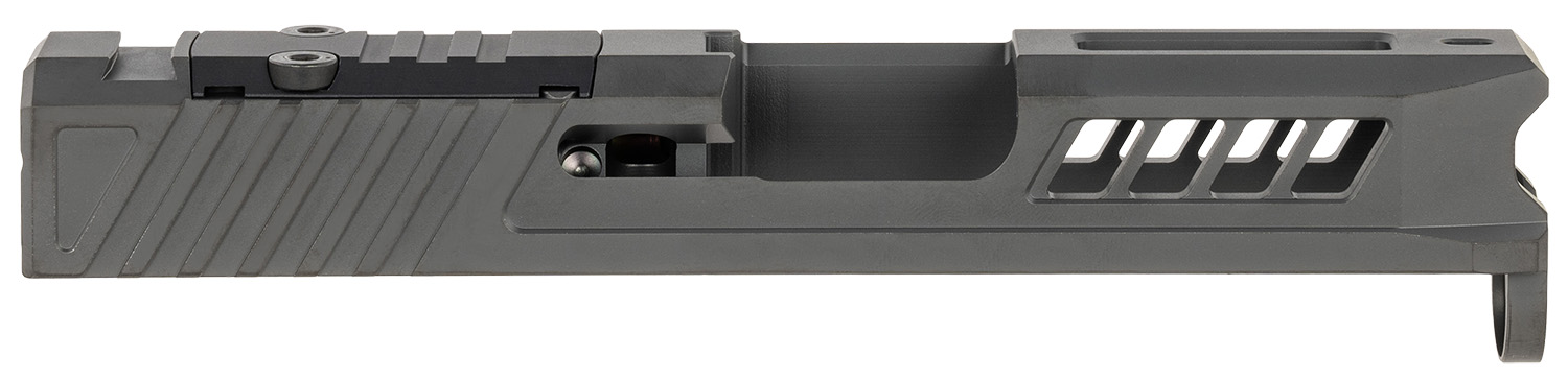 True Precision Inc TPG43SBCRMS Axiom Optic Cut Slide Fits Glock 43 Black DLC Anodized 416R Stainless Steel
