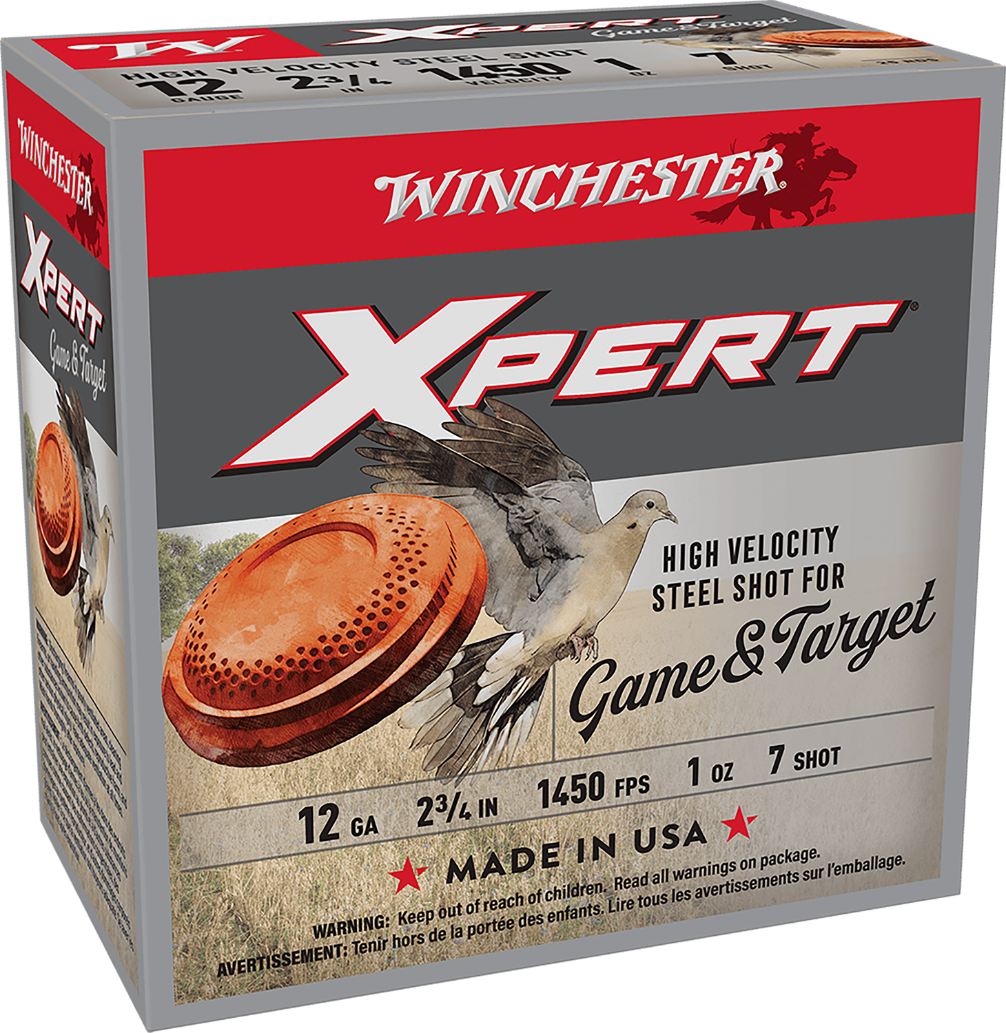 Winchester Ammo WE12GTHV7 Xpert Game & Target 12Gauge 2.75" 1oz 7Shot 25 Per Box/10 Case