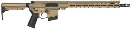 CMMG 28A670CCT Resolute MK4 22 ARC Black Nitride Threaded Barrel, Coyote Tan Cerakote Picatinny Rail Aluminum Receiver, M-LOK Handguard, Black Synthetic CMMG 6 Position RipStock, Black Polymer Grip