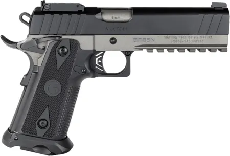 Girsan 395029 Witness2311  9mm Luger 20+1 5" Black Steel Barrel, Black Serrated Steel Slide, Black Polymer Frame w/Beavertail & Picatinny Rail, Black Checkered Polymer Grip, Ambidextrous
