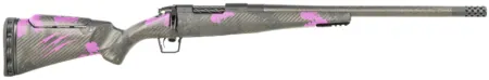 Fierce Firearms ROGM65CM20BP Mini Rogue 6.5 Creedmoor 4+1 20" Hand Lapped/Match Grade Barrel, Black Cerakote Steel Receiver, Purple Camo Mini Rogue w/Adj Comb & Picatinny Rail Carbon Fiber Stock
