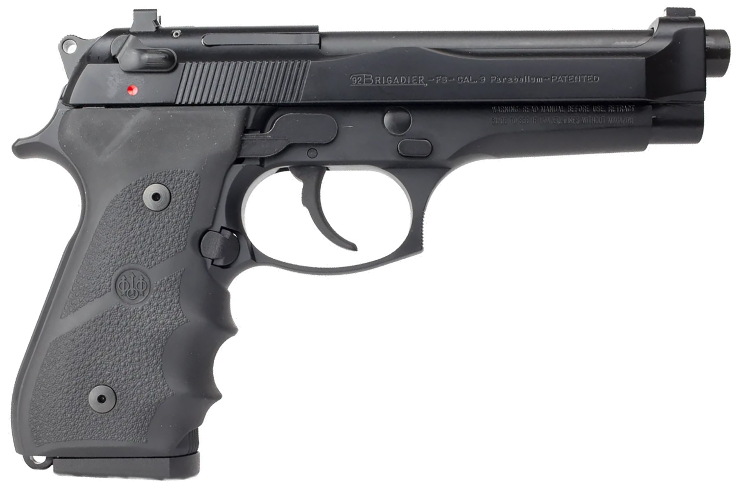 Beretta USA J92F700M 92FS Brigadier Full Size Frame 9mm Luger 15+1 4.70" Black Inox Steel Barrel, Black Bruniton Serrated Steel Slide, Black Aluminum Frame w/Beavertail, DA/SA, Ambidextrous