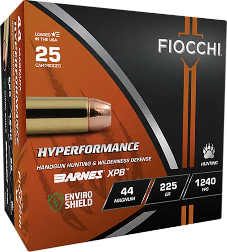 Fiocchi 44MBA Hyperformance  44Mag 225gr XPB 25 Per Box/8 Case