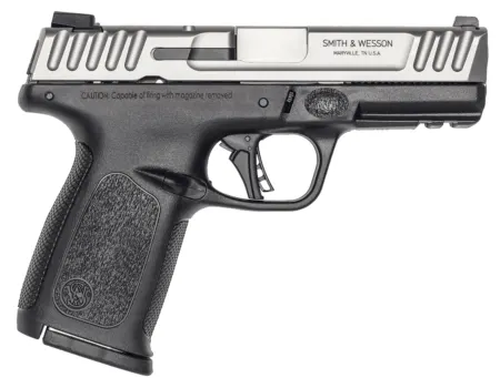 Smith & Wesson 13936 SD40 2.0 Compact Frame 40 S&W 14+1 4" Stainless Steel Barrel, Satin Serrated Stainless Steel Slide, Black Polymer Frame w/Picatinny Rail, Textured Grip