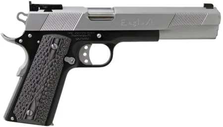 Iver Johnson Arms EAGLEXL10TT Eagle Deluxe 10mm Auto 8+1 6" Steel Barrel, Hard Chrome Serrated Steel Slide, Matte Black Steel Frame w/Beavertail, Black/Gray G10 Grip