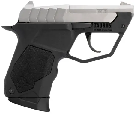 Taurus 1-22TUC139 22TUC  Micro-Compact Frame 22 LR 9+1 2.50" Matte Stainless Steel Tip-Up Barrel, Matte Stainless Serrated Stainless Steel Slide, Black Polymer Frame, Black Polymer Grip