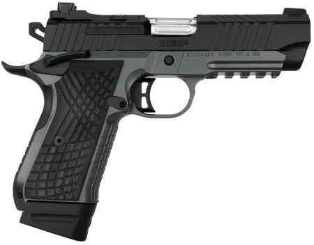 Kimber Mfg.,inc 3100015 KDS9C  9mm 15+1 4.09" KimPro Gray/Black Front and Rear Serrations Stainless Steel Black Crosshatch cut G-10 Grip