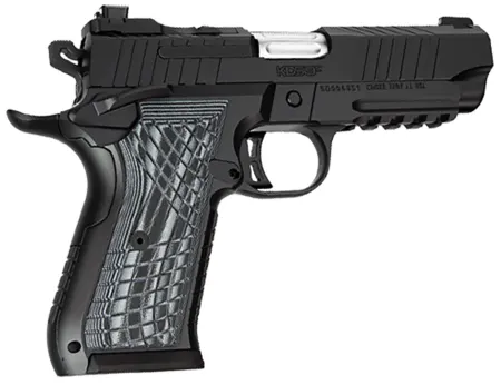Kimber Mfg.,inc 3100017 KDS9C  9mm 10+1 4.09" KimPro Black Front and Rear Serrations Stainless Steel Slide Black Gray and Black Crosshatch Cut G-10 Grip