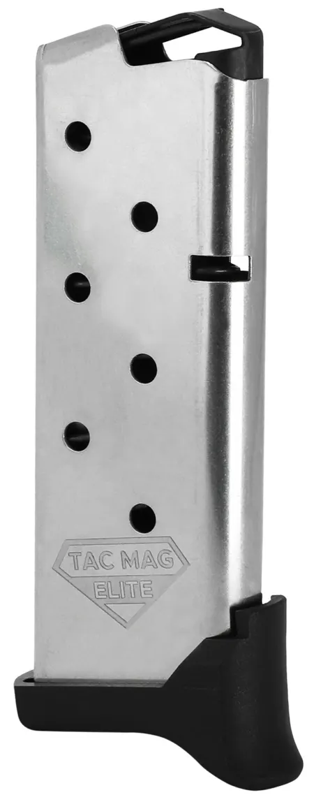 Kimber Mfg, Inc 1200930A Micro 9 Tac-Mag 7rd Extended 9mm Luger Silver Steel