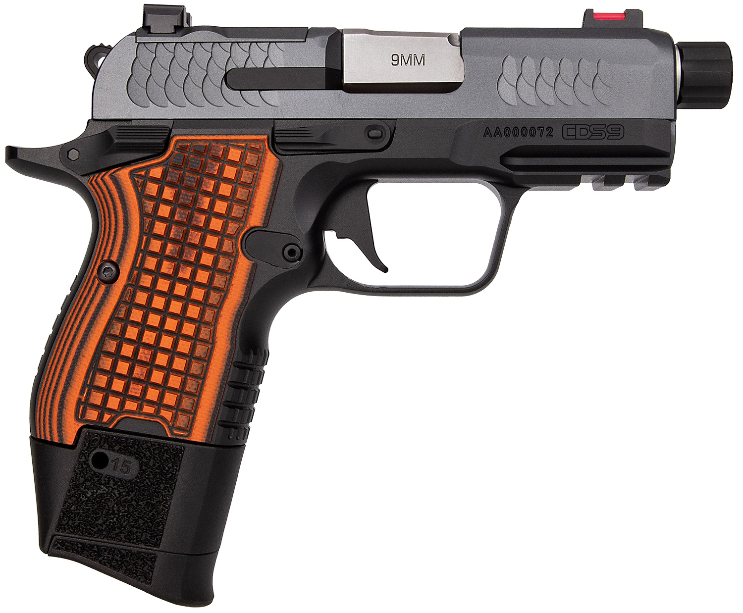 Kimber Mfg.,inc 3600004 CDS9 9mm 15rd 3.64" Black KimPro II Optic Ready Stainless Steel Slide Gray KimPro II G10 Grip
