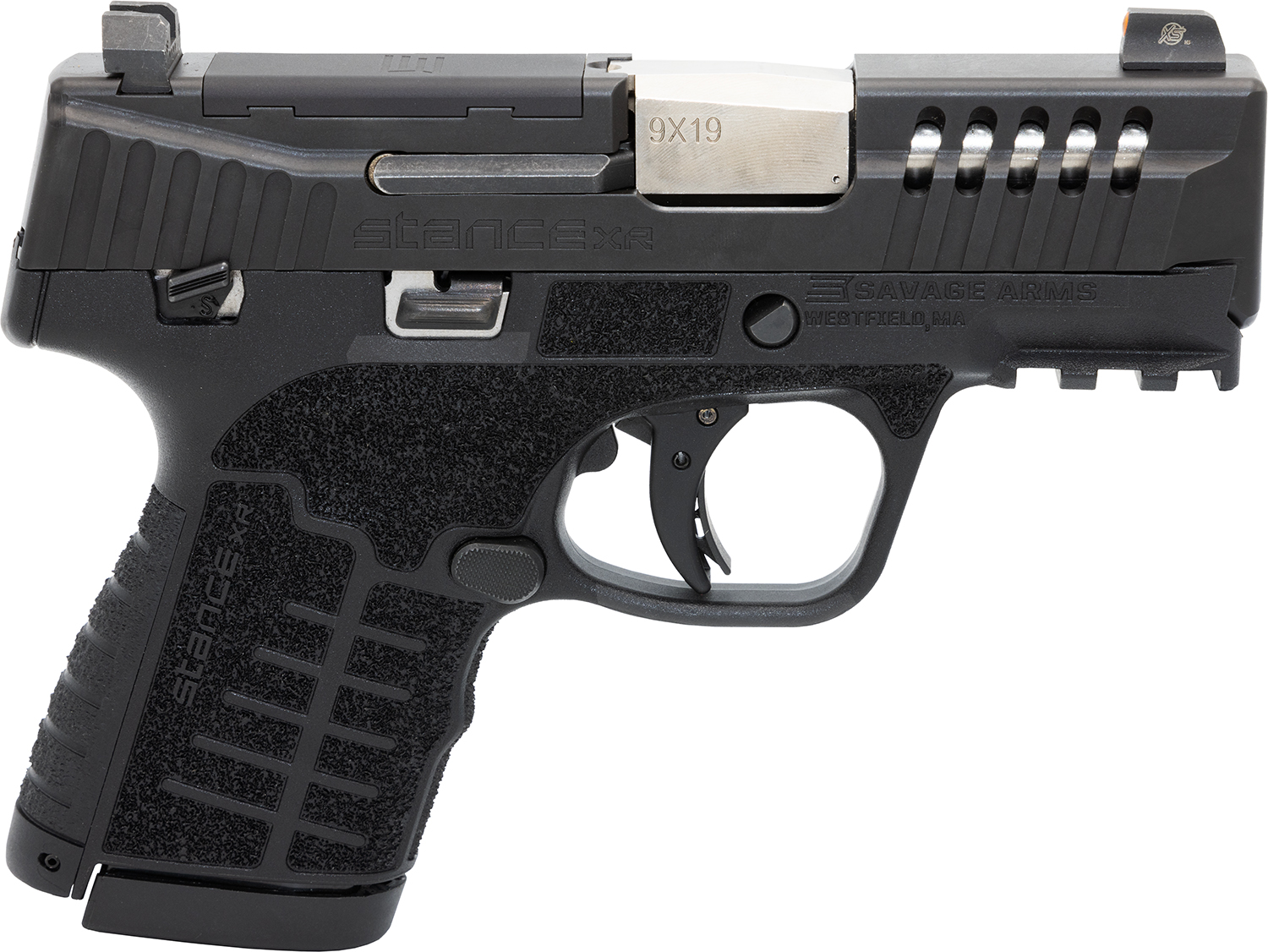 Savage Arms 67053 Stance XR 9mm 13+1 3.20" Natural Black Nitride Ported Stainless Steel Slide Black Glass Filled Nylon Grip Ambidextrous