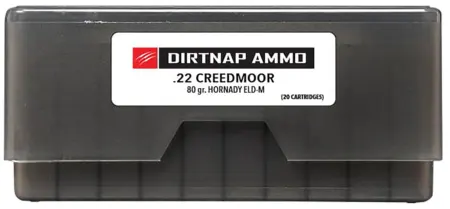 Fierce Firearms DNP22CM80GRELDM Dirtnap  22Creedmoor 80gr Extremely Low Drag-Match 20 Per Box/10 Case