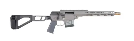Q LLC MINIFIX55612INPISTOL Mini Fix  5.56 NATO 12" Gray Tapered Threaded Barrel, M-LOK Handguard, Gray Picatinny Rail Receiver, Adj Folding Stock,  Black Polymer Grip
