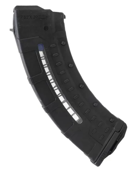 Leapers RBTAKM30 30rd Windowed 7.62x39mm Black Polymer/Steel