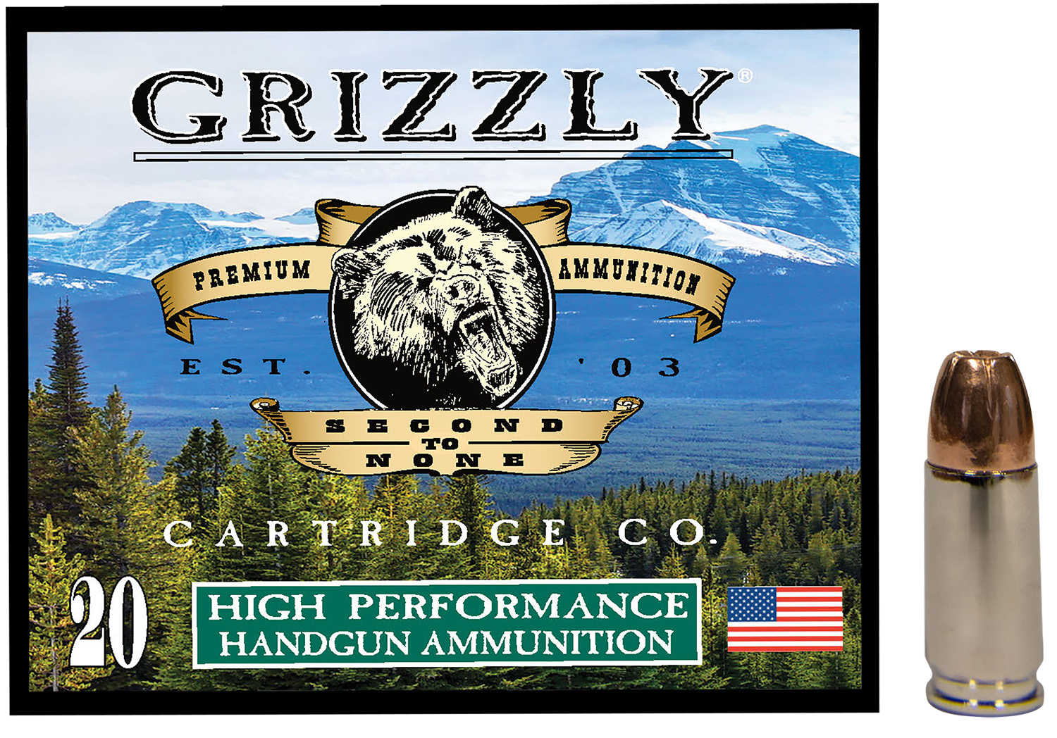 Grizzly Ammo GC9+P+CM9   9mm+P 115gr Jacketed Hollow Point 20 Per Box/10 Case