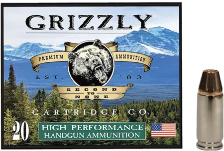 Grizzly Ammo GC9+P+CM7   9mm+P 124gr Full Metal Jacket Flat Point 20 Per Box/10 Case