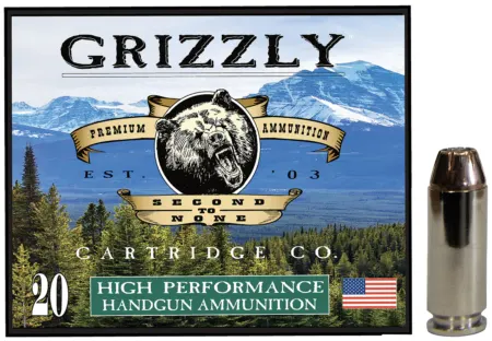 Grizzly Ammo GC10M4   10mmAuto 180gr Jacketed Hollow Point 20 Per Box/10 Case
