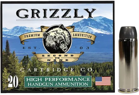 Grizzly Ammo GC45C4   45Colt 265gr Wide Flat Nose Gas Check 20 Per Box/10 Case