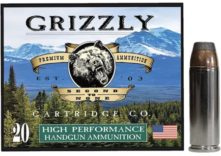 Grizzly Ammo GC45C+P10   45Colt+P 300gr Bonded Flat Point 20 Per Box/10 Case