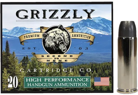 Grizzly Ammo GC45C+P14   45Colt+P 335gr Wide Long Nose Gas Check 20 Per Box/10 Case