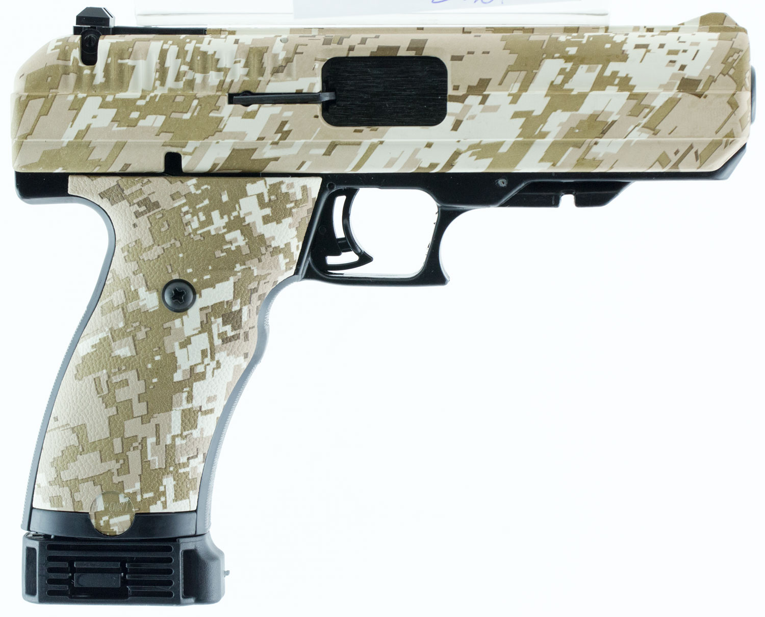 Hi-Point 34010DD JCP 40 S&W 10+1, 4.50" Black Steel Barrel, Hydro-Dipped Digital Desert Camo Serrated Steel Slide, Hydro-Dipped Digital Desert Camo Polymer Frame w/Picatinny Rail & Grip