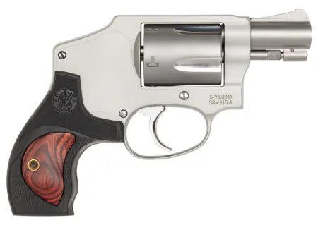 Smith & Wesson 10186 Performance Center Model 642 38 S&W Spl +P 5rd 1.88" Stainless Steel Barrel, Fluted Cylinder, Matte Silver Aluminum Frame with Black Polymer with Integrated Wood Insert Grip
