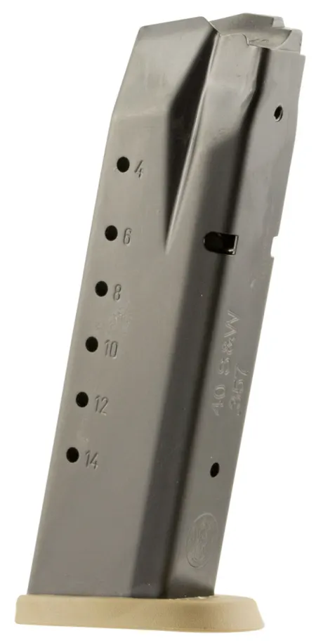 Smith & Wesson 3007346 M&P  15rd 40S&W Blued/Brown Floor Plate Steel