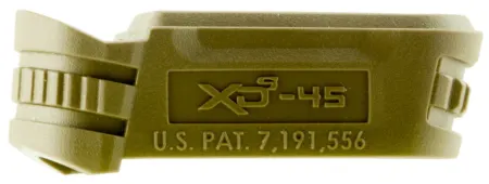 Springfield Armory XDS5002MFDE Backstrap Sleeve  made of Polymer with Flat Dark Earth & 1 Piece Design for 45 ACP Springfield XD-S with #2 Backstrap & 3.30" Barrel