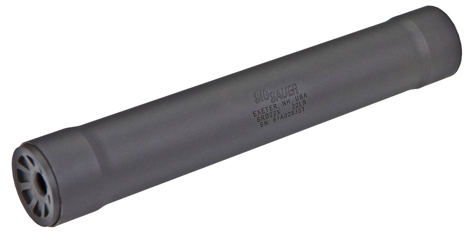 Sig Sauer SRD22X SRD22X  22 LR 1" Black Titanium Tube w/17 4 Stainless Steel Baffles 1/2" 28 tpi