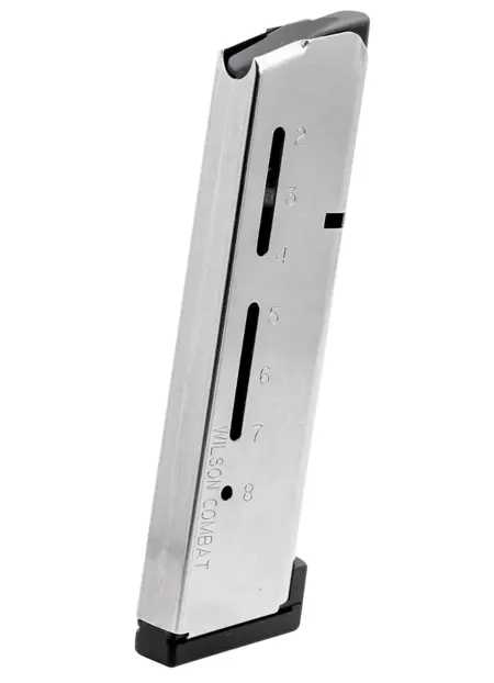 Wilson Combat 500AHD ETM  8rd Detachable w/ Aluminum Floor Plate 45 ACP+P Fits Wilson Combat 1911 Elite Tactical Stainless Steel