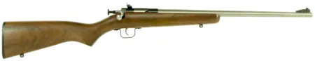 Crickett KSA3238 Youth 22 LR 1rd 16.12" Stainless Steel Barrel, Fixed Front/Adjustable Rear Peep Sights, Walnut Stock w/11.5" LOP, Rebounding Firing Pin Safety
