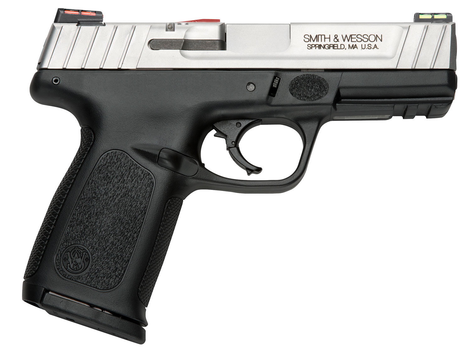 Smith & Wesson 11907 SD VE 9mm Luger Caliber with 4" Barrel, 10+1 Capacity, Matte Black Finish Picatinny Rail Frame, Serrated Stainless Steel Slide, Textured Polymer Grip & HiViz Sights