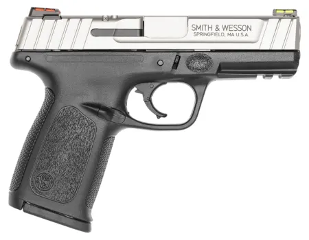 Smith & Wesson 11908 SD40 VE *CA Compliant Compact Frame 40 S&W 10+1 4" Stainless Steel Barrel, Satin Serrated Stainless Steel Slide, Matte Black Polymer Frame w/Picatinny Rail, Black Textured Grip
