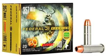 Federal P357XB1 Premium  357Mag 140gr Barnes Expander BRX 20 Per Box/10 Case