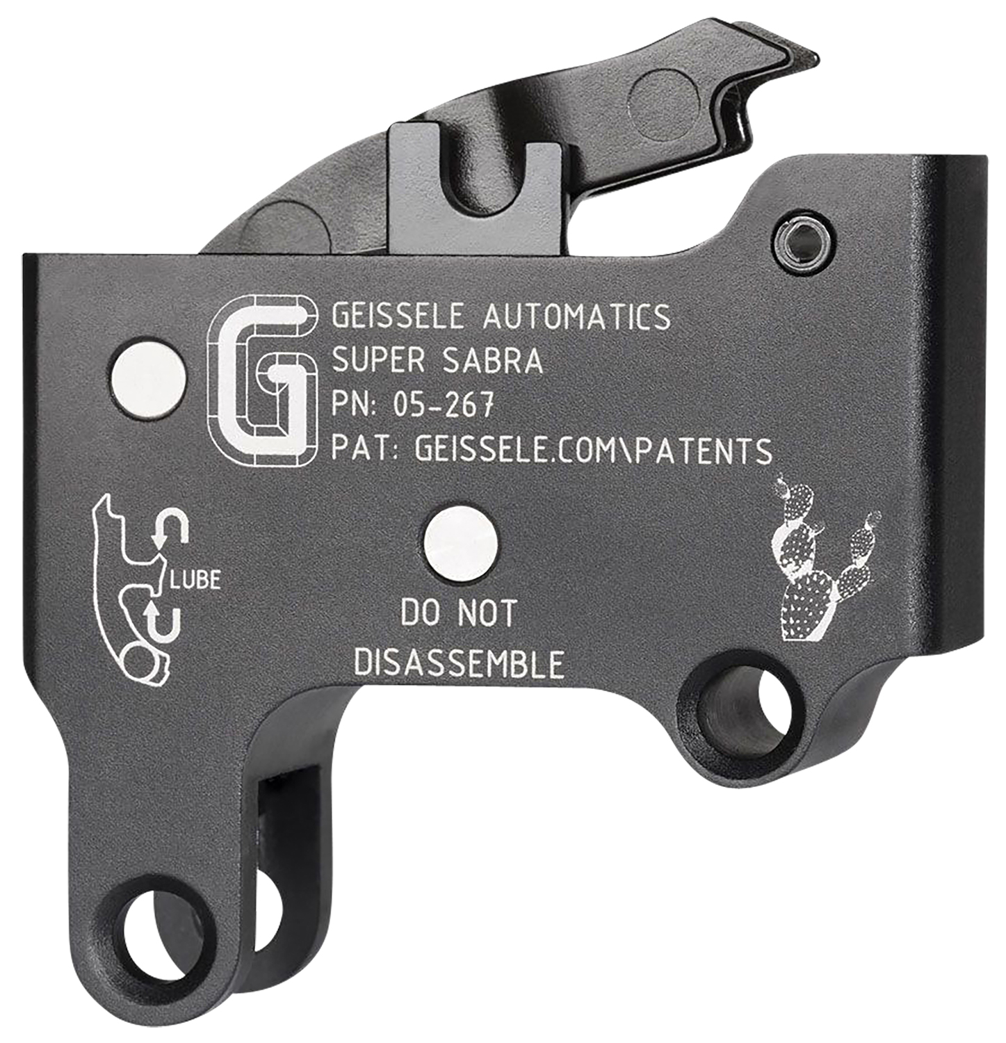 Geissele Automatics 05267 Super Sabra Trigger Pack Two-Stage Curved Trigger with 5.50-7.50 lbs Draw Weight & Black Oxide Finish for IWI Tavor, X95