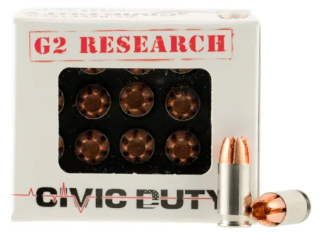 G2 Research G00621 Civic Duty  380ACP 64gr Copper Expansion Projectile 20 Per Box/25 Case