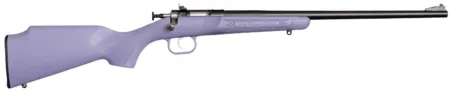 Crickett KSA2306 Youth 22 LR 1rd 16.12" Blued Barrel & Receiver, Fixed Front/Adjustable Rear Peep Sights, Purple Synthetic Stock w/11.5" LOP, Rebounding Firing Pin Safety