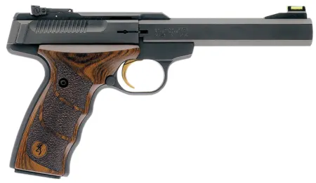 Browning 051428490 Buck Mark Plus UDX *CA Compliant 22 LR 10+1 5.50" Matte Black Slab Side Barrel, Matte Black Serrated Slide & Aluminum Frame, Finger Groove Laminate Grip