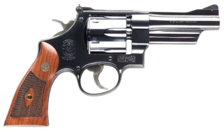 Smith & Wesson 150339 Model 27 Classic 357 Mag Or 38 S&W Spl +P Blued Carbon Steel 4" Barrel, 6rd  Cylinder & N-Frame, Checkered Square Butt Walnut Grip