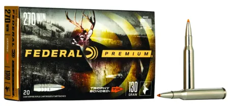 Federal P270TT1 Premium  270Win 130gr Trophy Bonded Tip 20 Per Box/10 Case