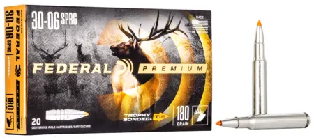 Federal P3006TT1 Premium  30-06Springfield 180gr Trophy Bonded Tip 20 Per Box/10 Case