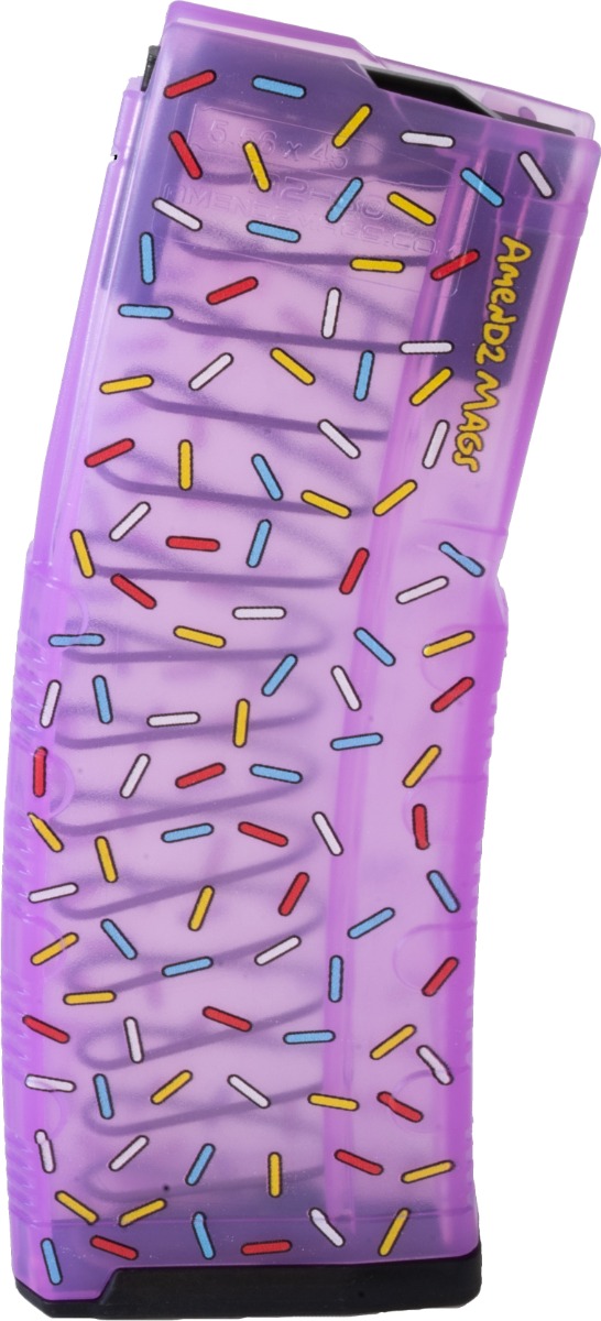 Amend2 MOD C AR-15 Mag - Translucent Pink Sprinkle Donut | 30rd | 5.56 NATO