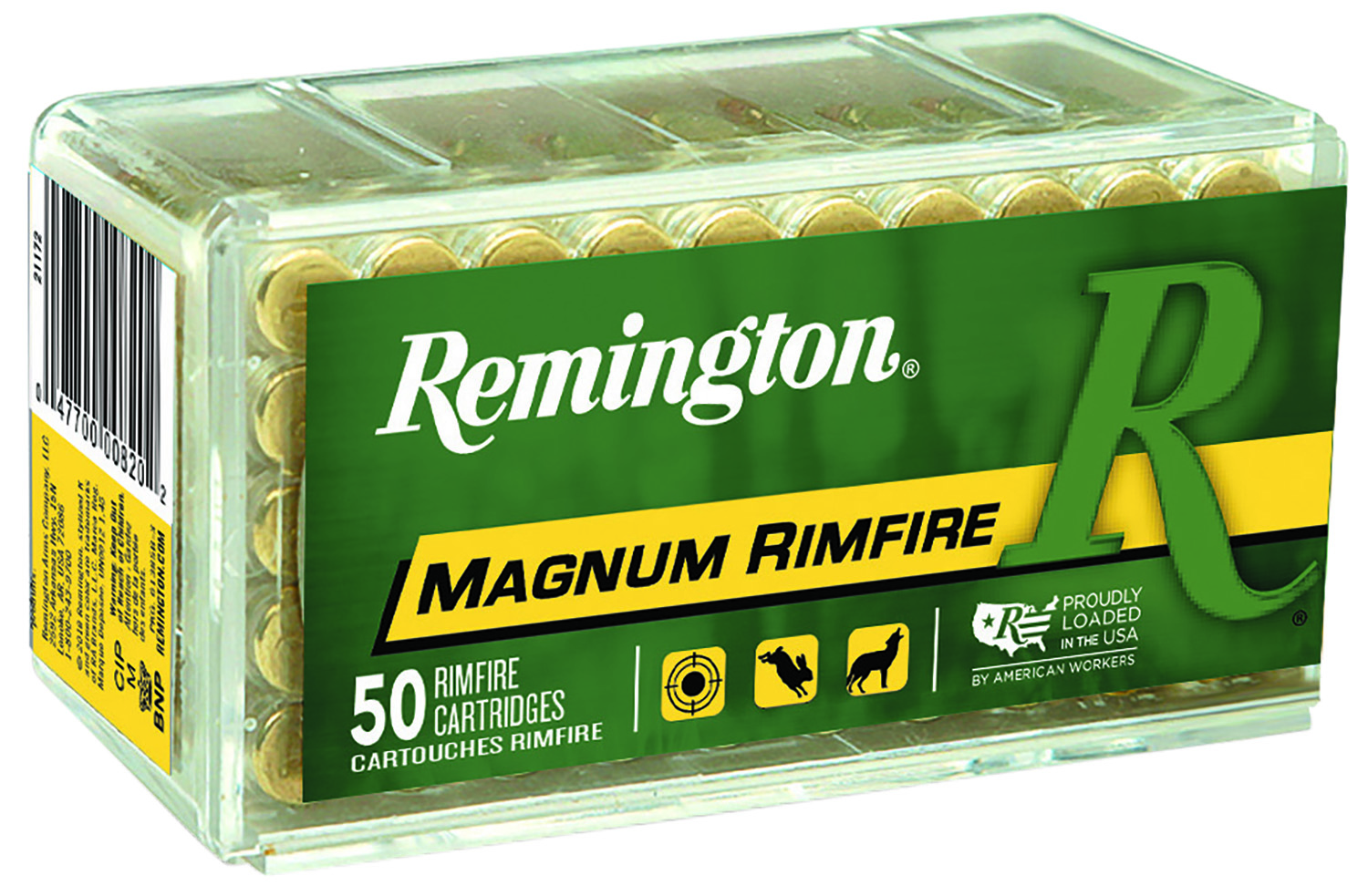 Remington Ammunition 21172 Magnum Rimfire  22WMR 40gr Pointed Soft Point 50 Per Box/40 Case